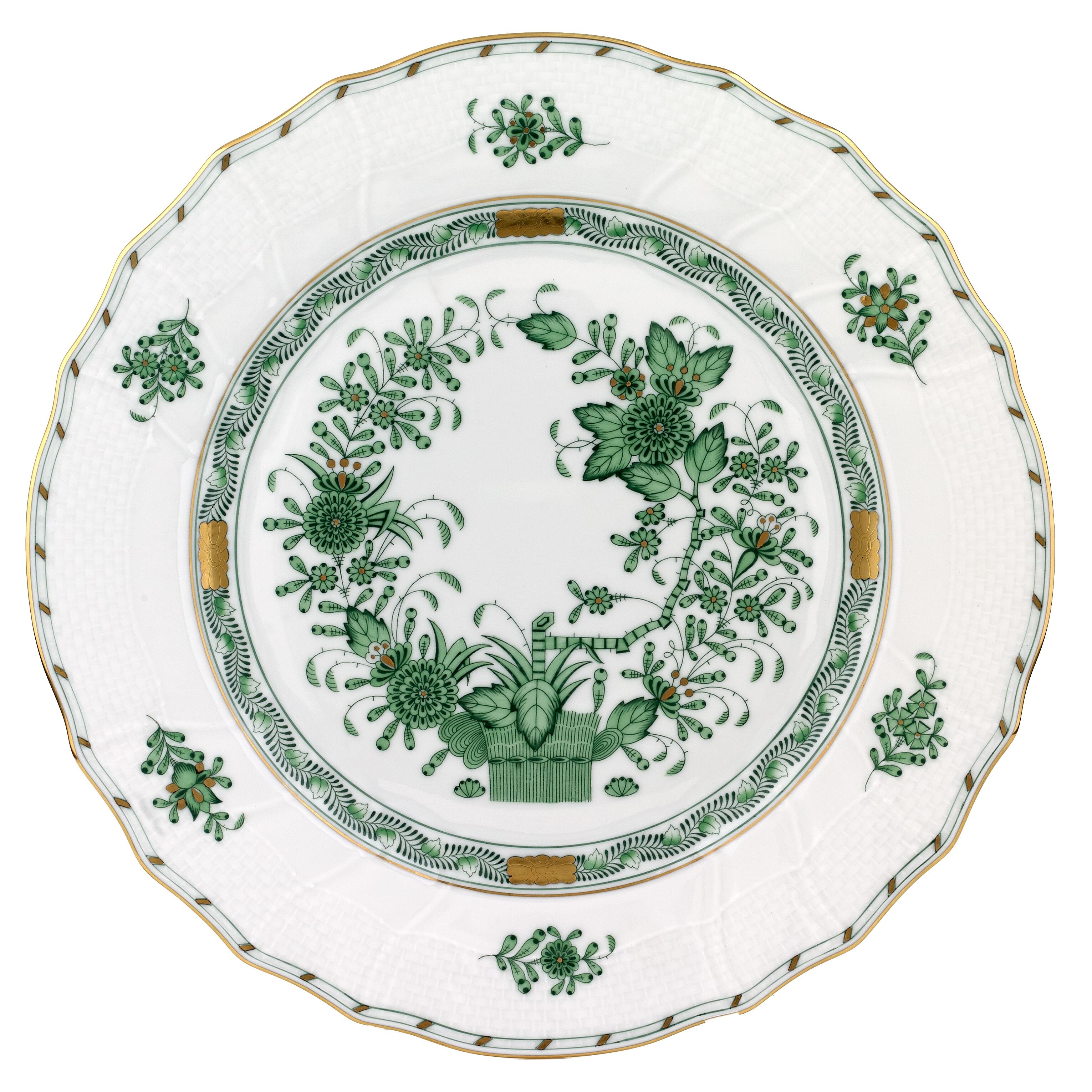 Herend Indian Basket Dessert Plate Herend Hungary Hand-Painted 7.5